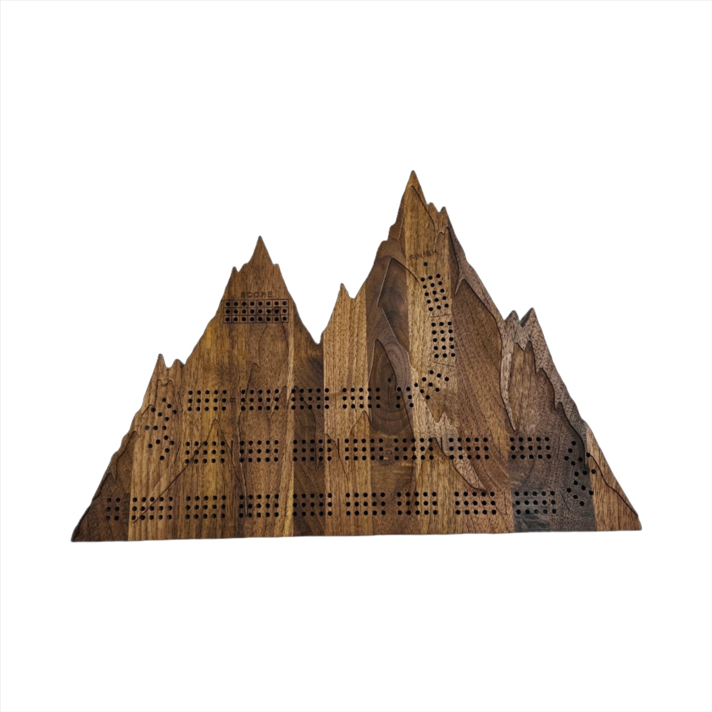 Mountain range crib board