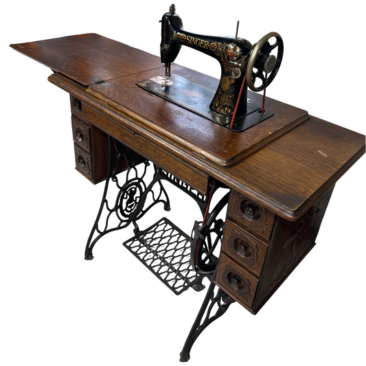 Antique Singer Model 66 in Cabinet