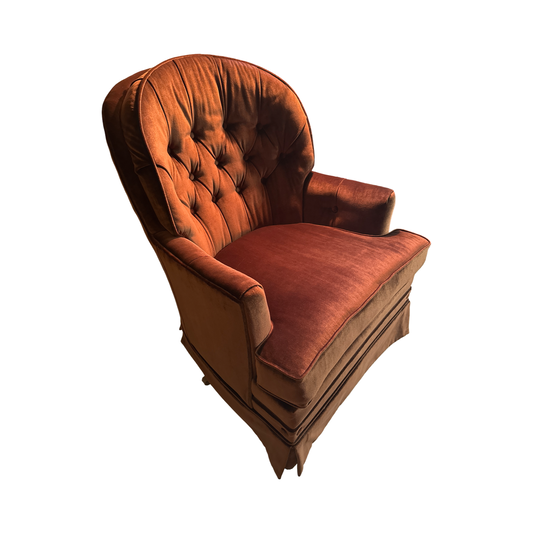 Pair Vintage Brown Velvet Recliners