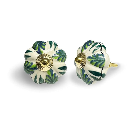 Leaf Ceramic Knob