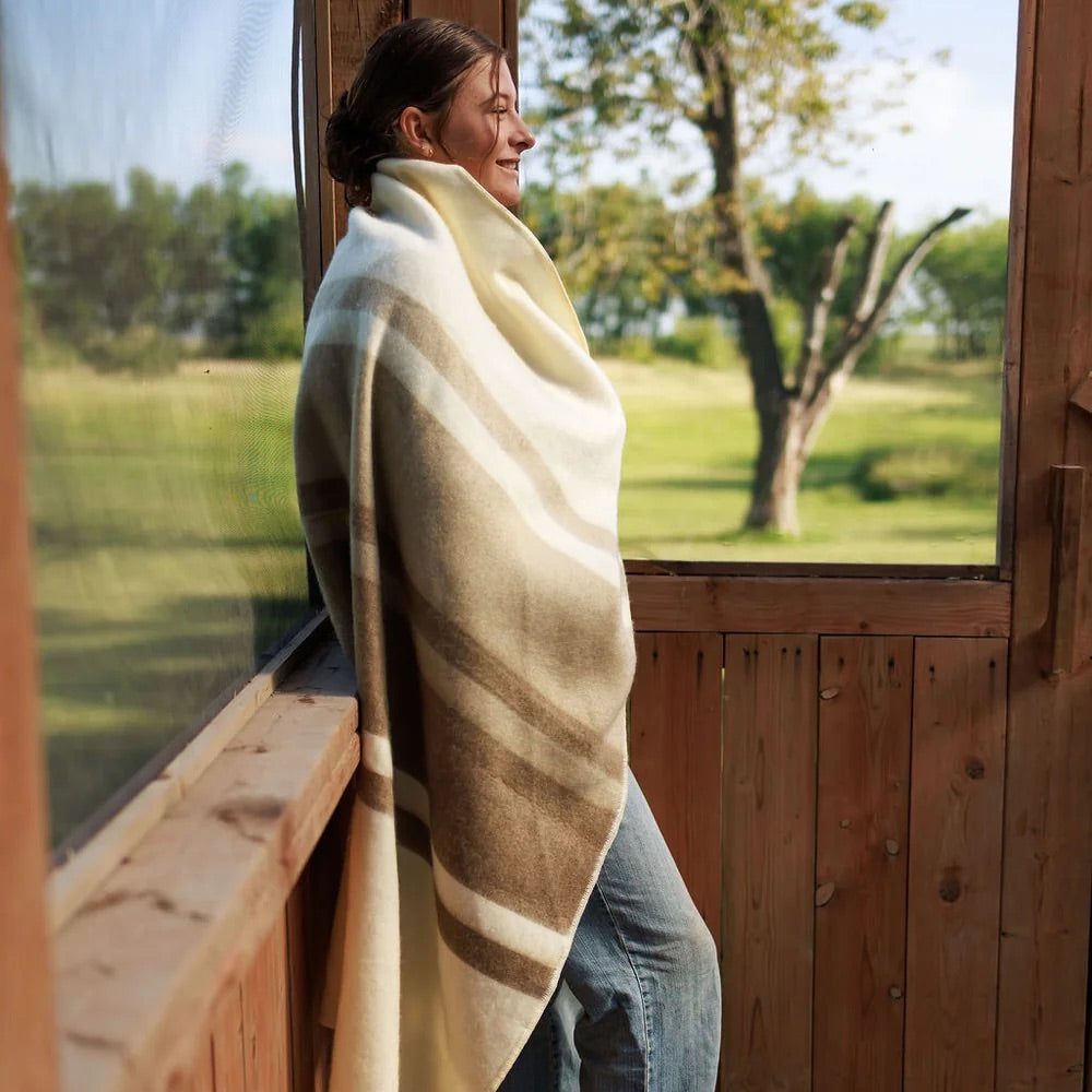 Oat Milk Alpaca Throw Blanket