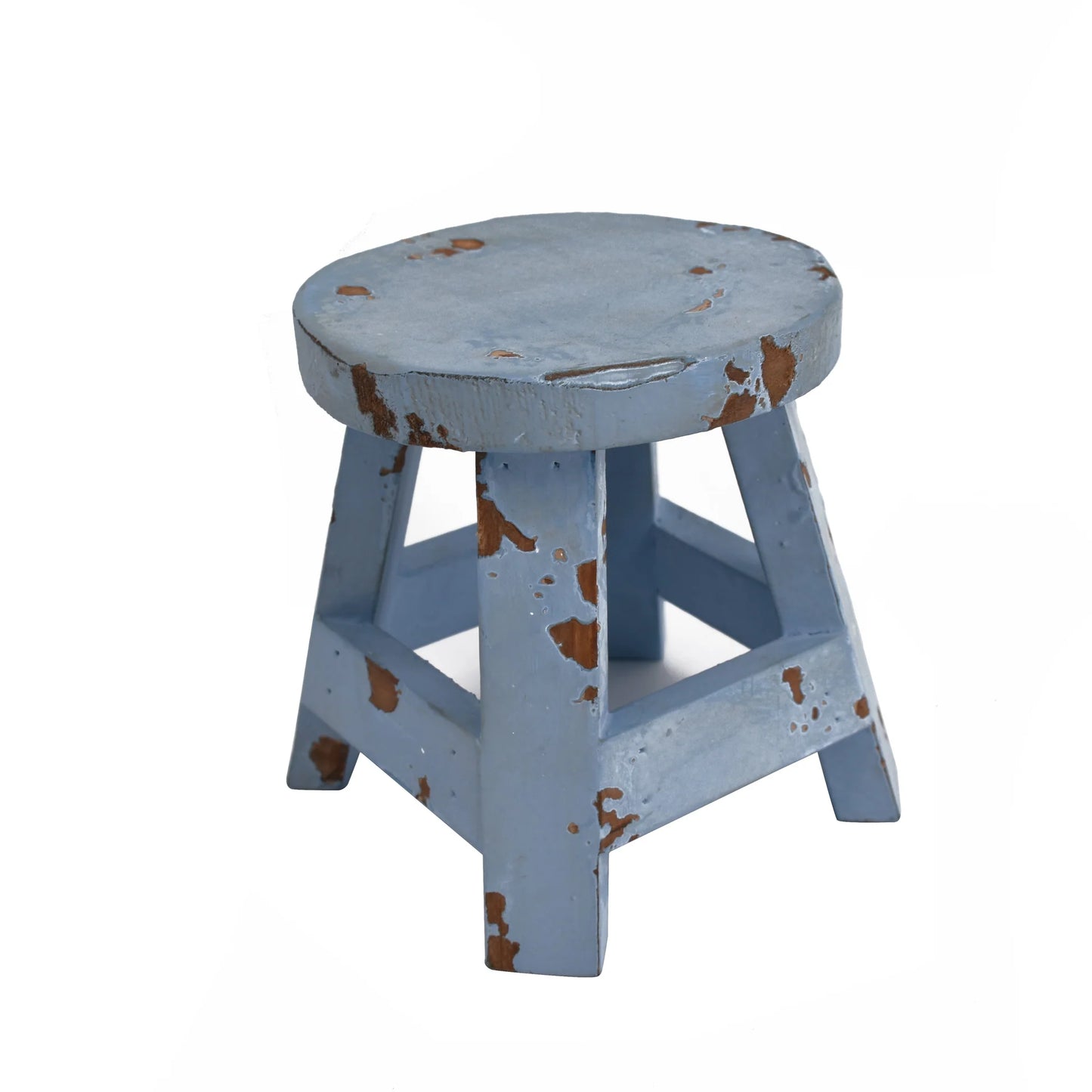 Round mini stool blue