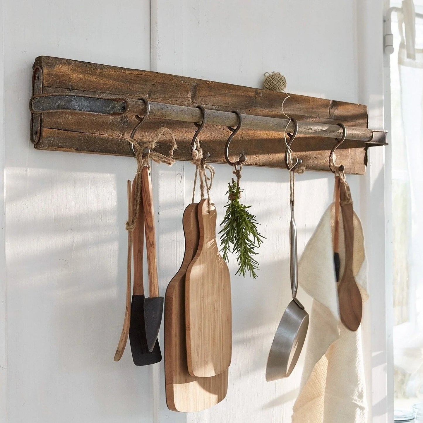 Helen Wood Wall Rack w/hooks