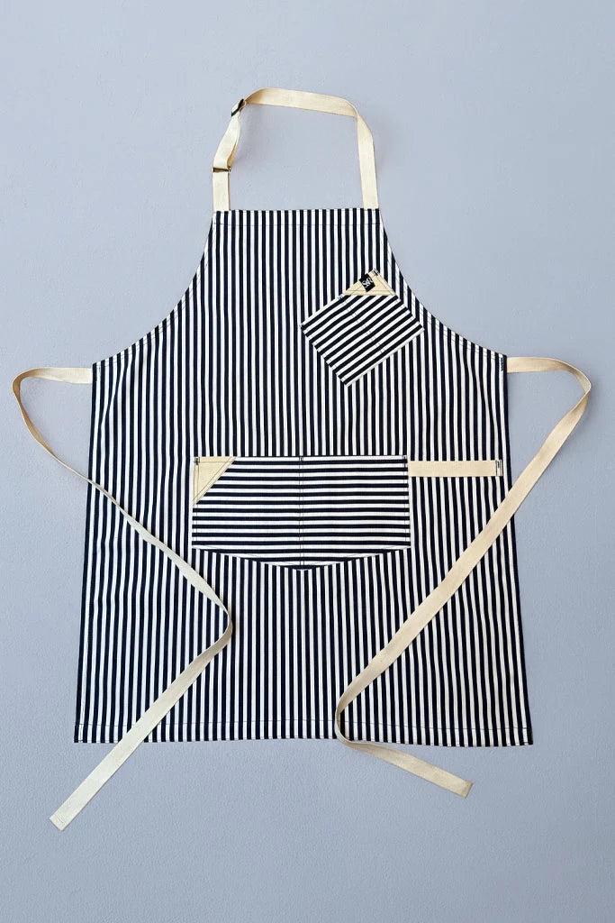French Striped Canvas Apron