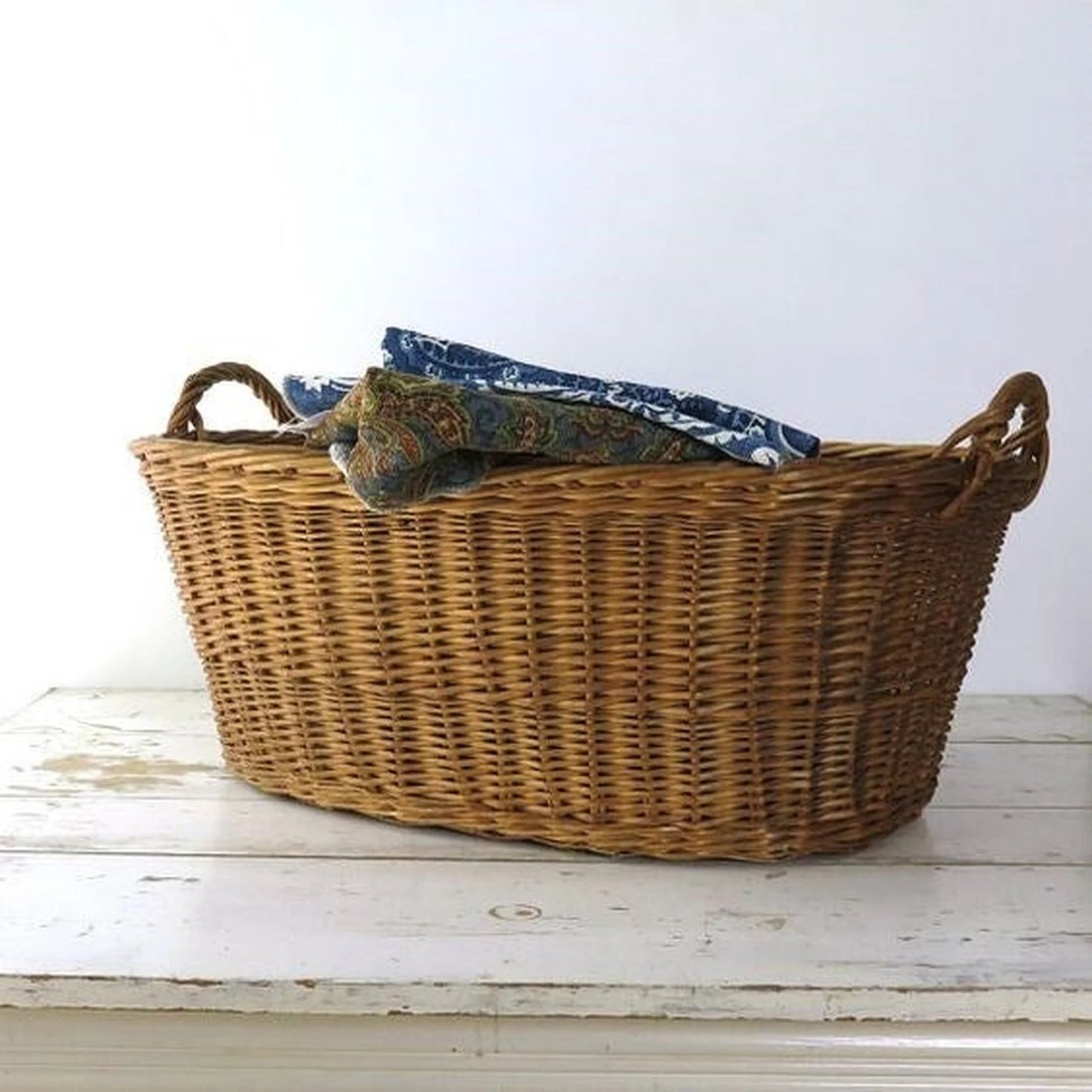 Antique French Oval Basket