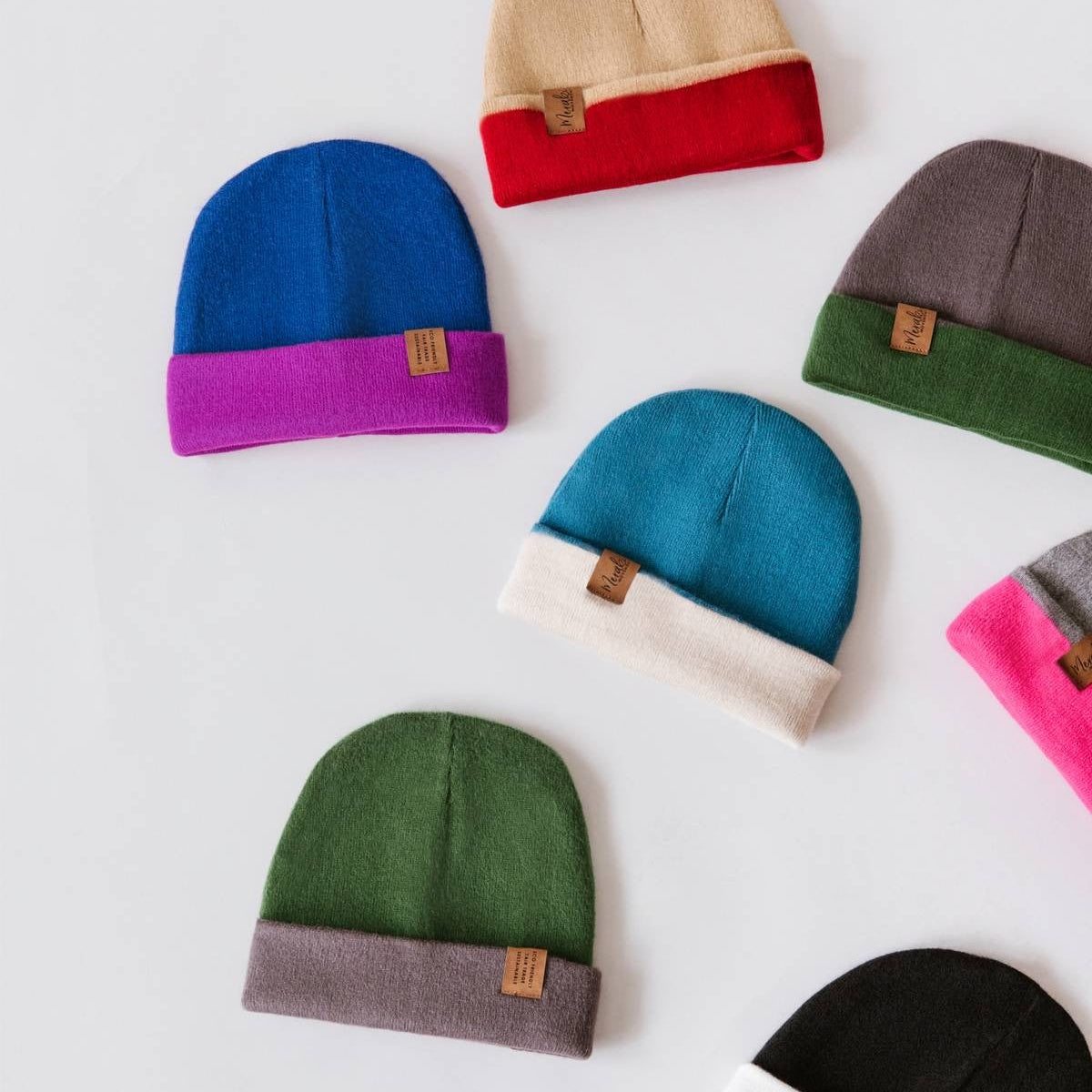 Forest Green & Grey Reversible Alpaca Beanie