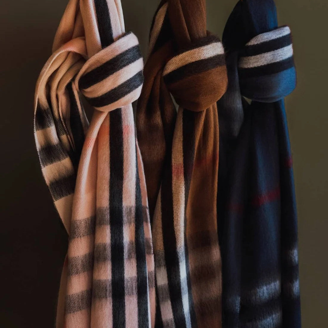 Stone Metro Plaid Alpaca Blanket Scarf