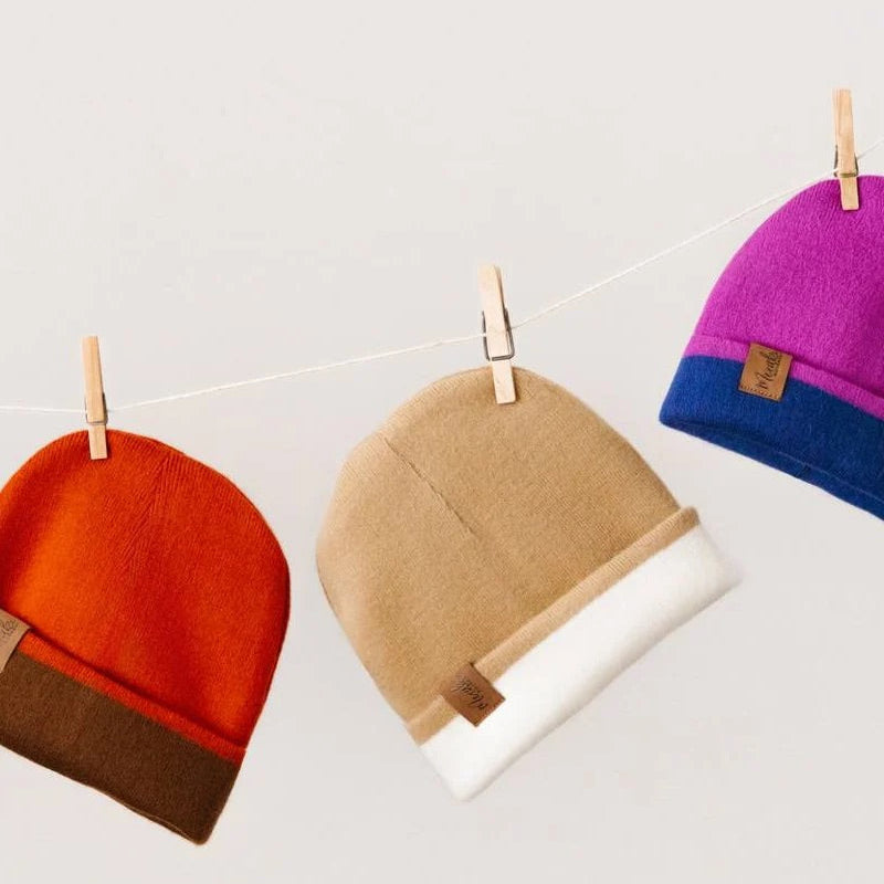 Brown & Rust Reversible Alpaca Beanie