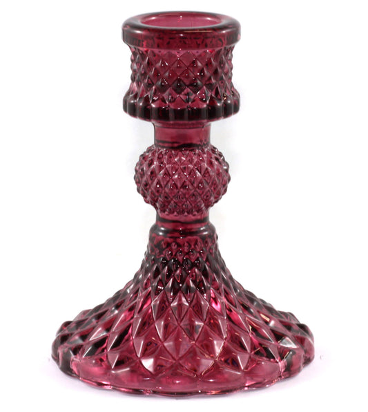Glass Candle Holder Bordeaux