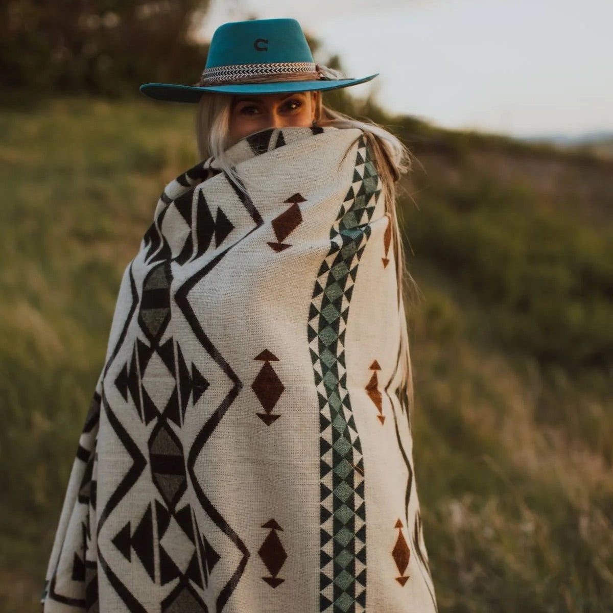Aztec Pines Large Alpaca Blanket