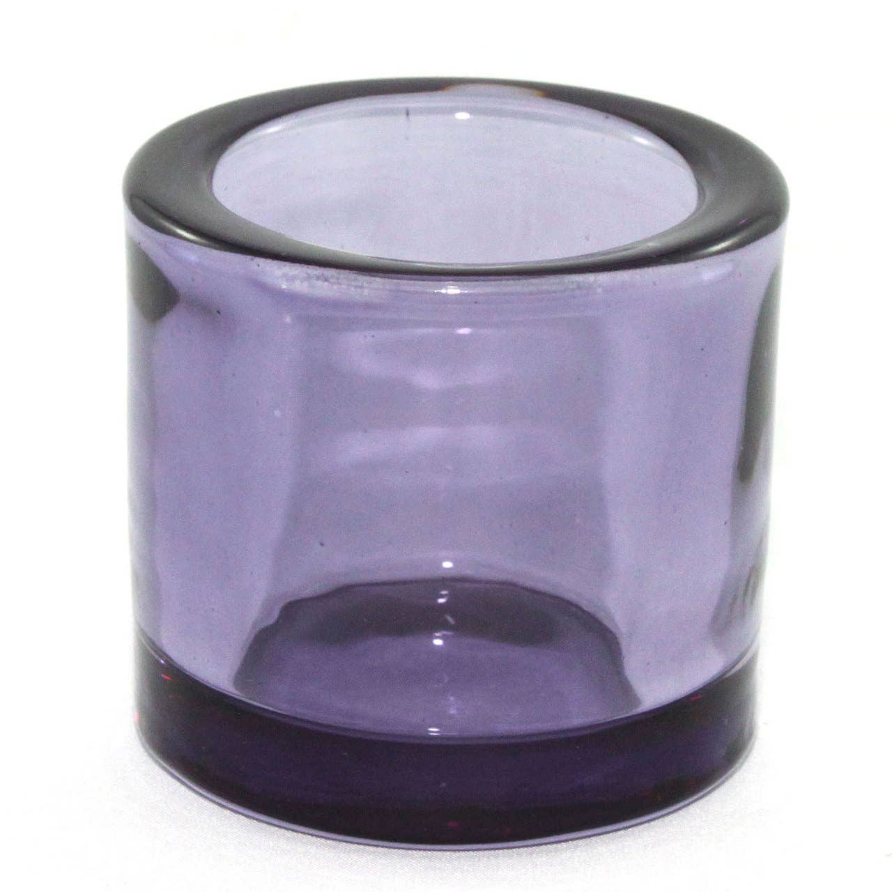 Heavy Glass Votive Holder Violet