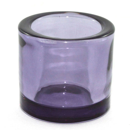 Heavy Glass Votive Holder Violet