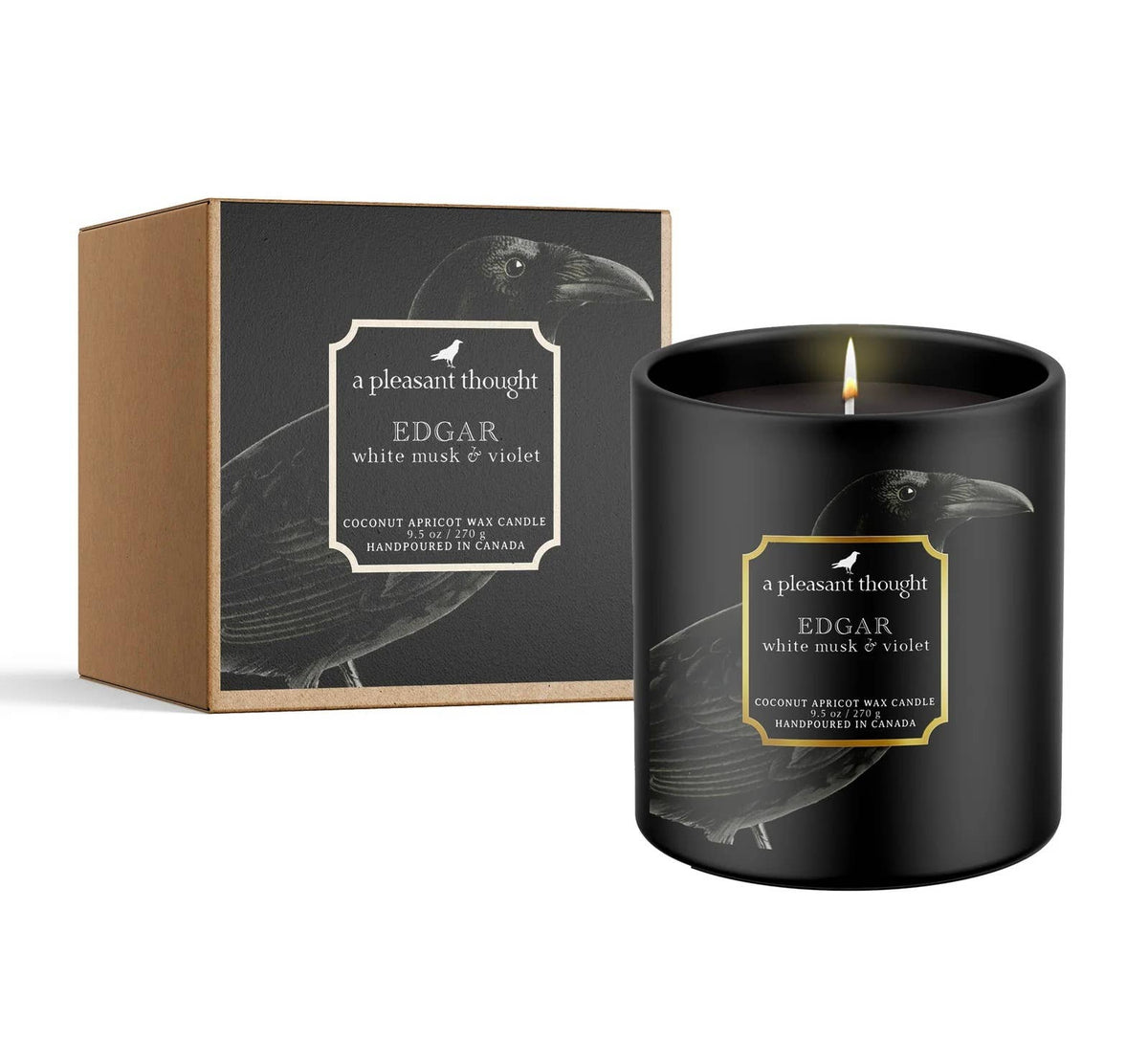 EDGAR WHITE MUSK & VIOLET RAVEN CANDLE