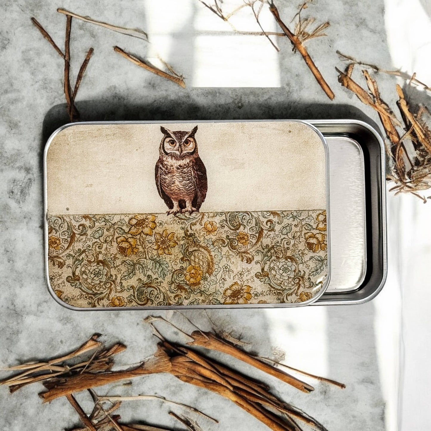 Owl Notions Tin: Large