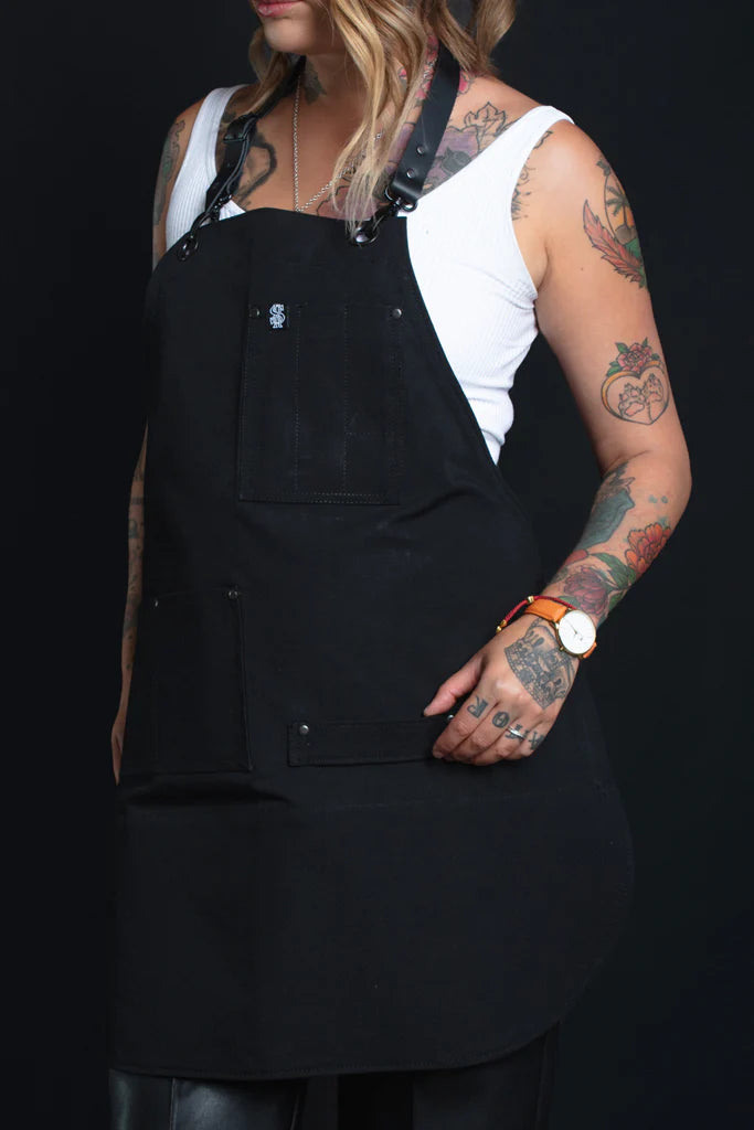 Canvas Bartender Apron - Black (34" Length)
