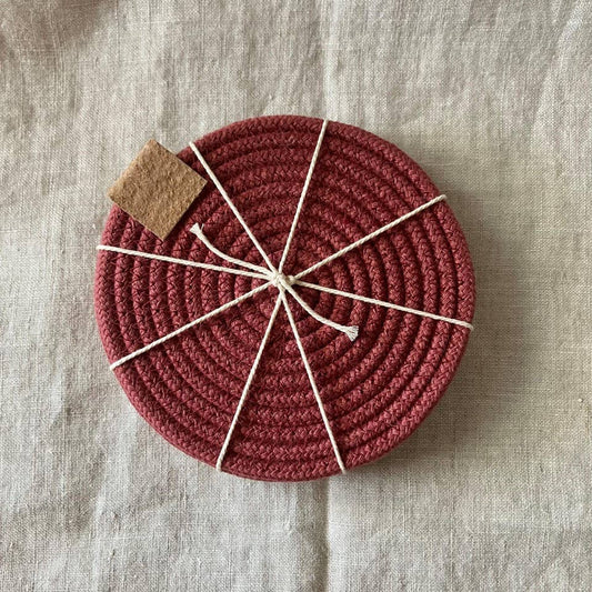 Maroon Rope Coasters