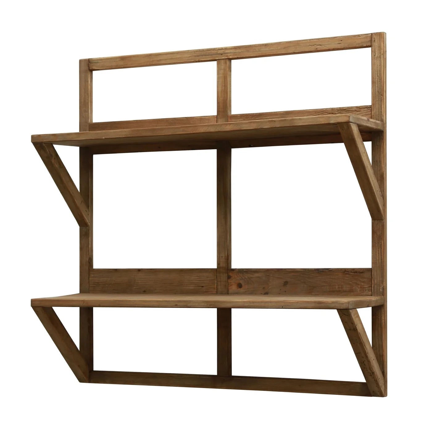 Reclaimed Pine Double Wall Shelf
