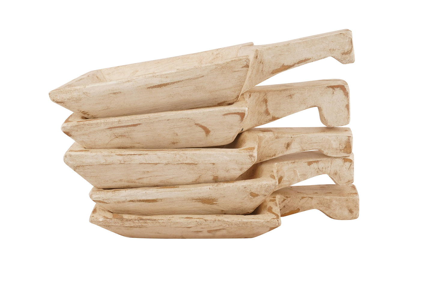 Wood Spoon 6x12" Antiqued White