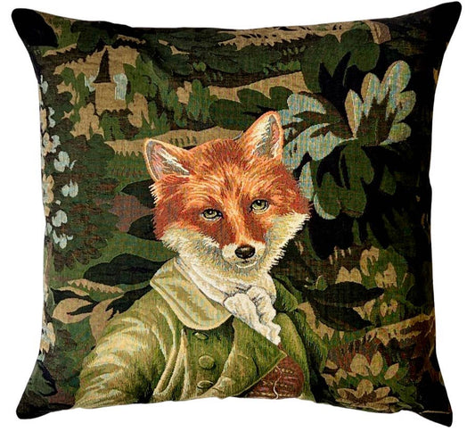 Fox Cushion Cover Forest 18"