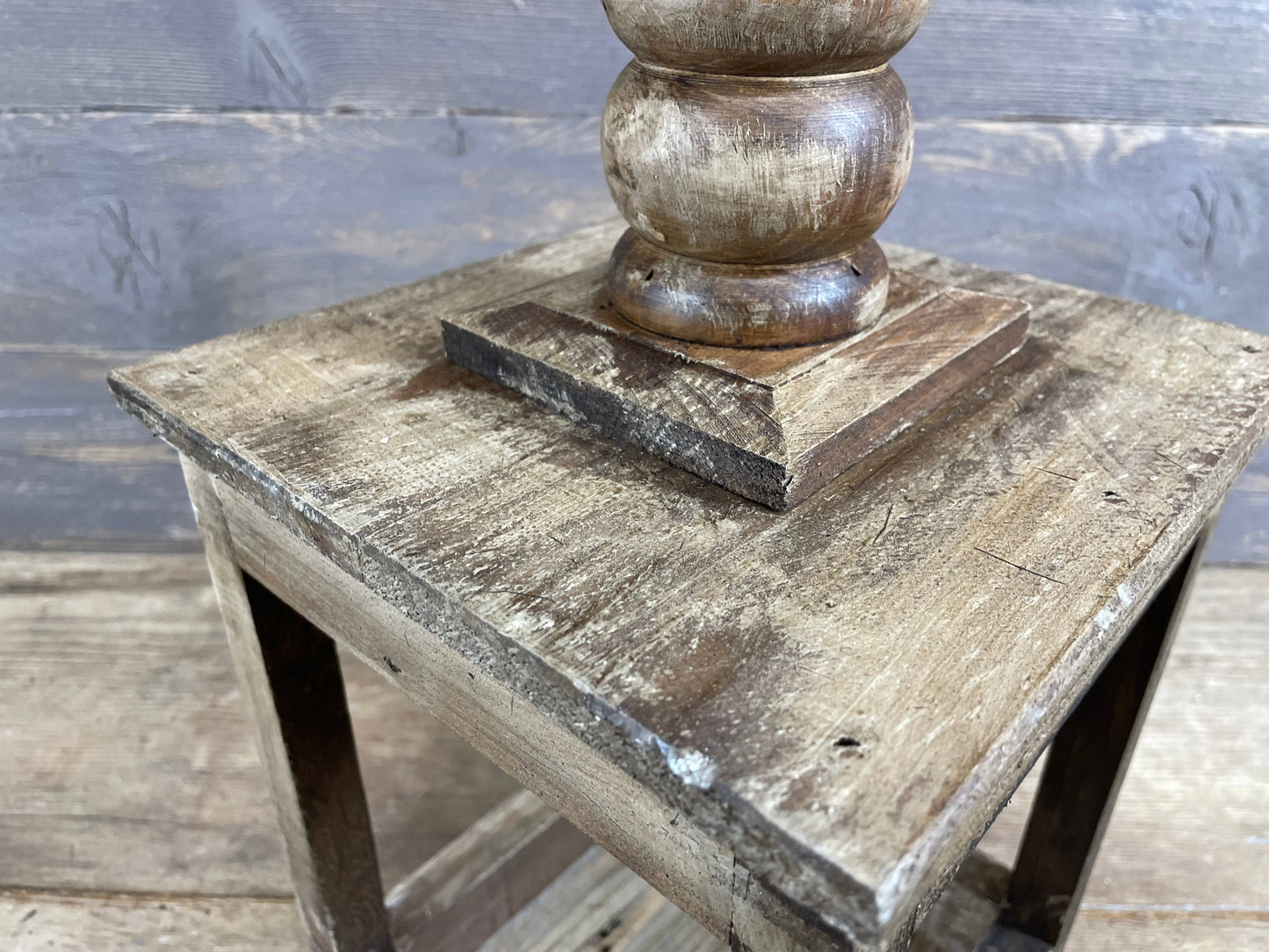 Dunlap Farmhouse Wood Lantern Antiqued White