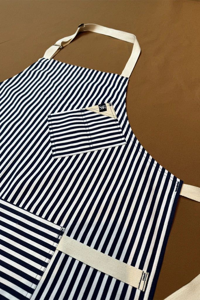 French Striped Canvas Apron