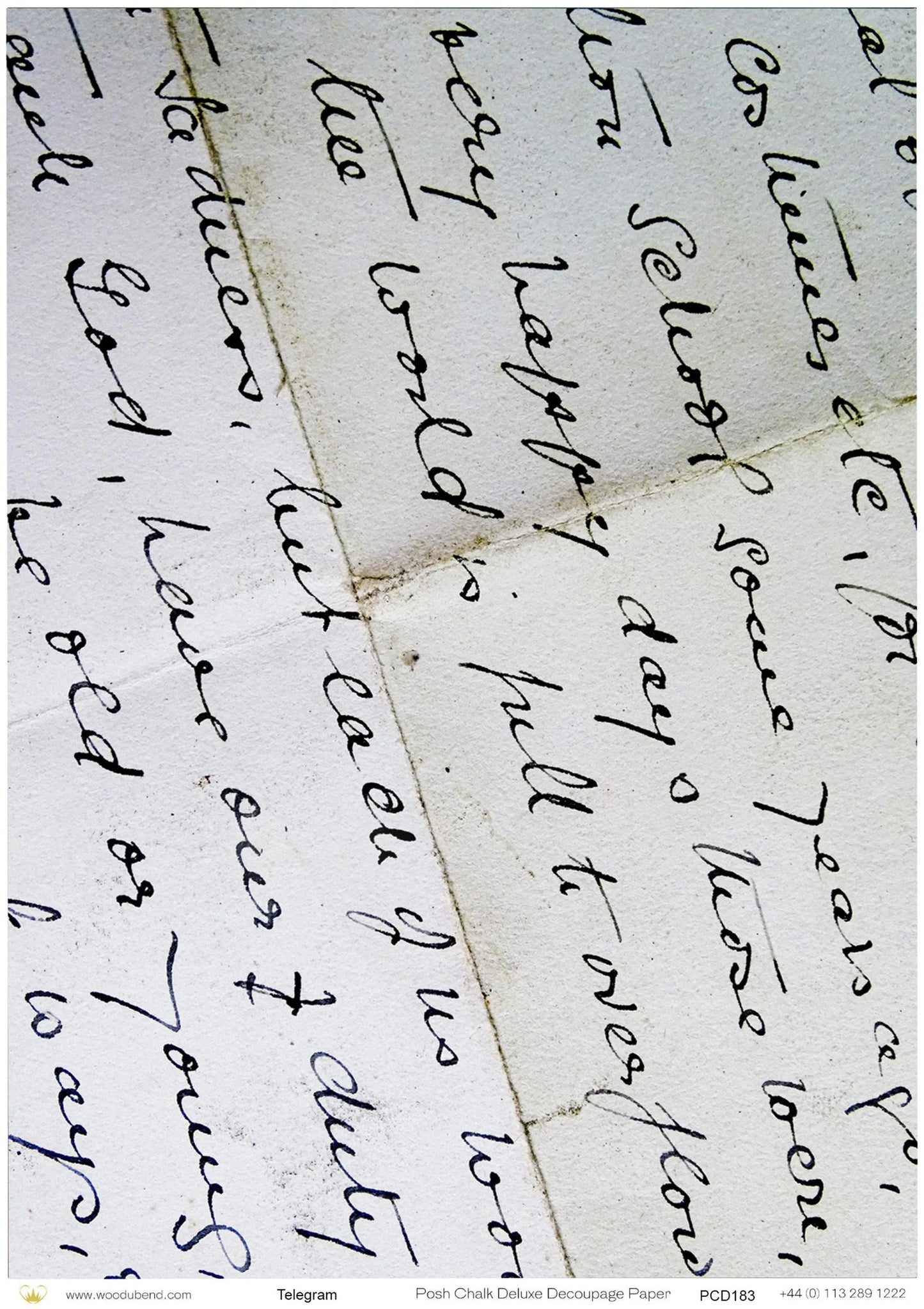 Telegram A1 posh chalk deluxe decoupage from the house of mendes