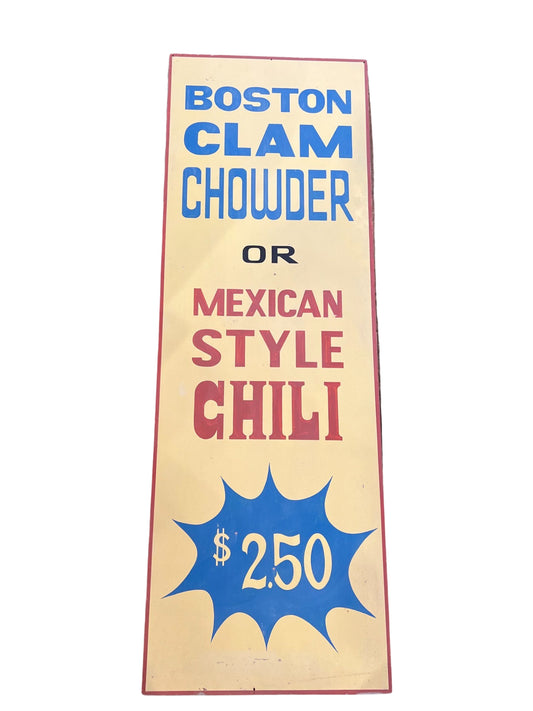 Vintage Chowder and Chili sign