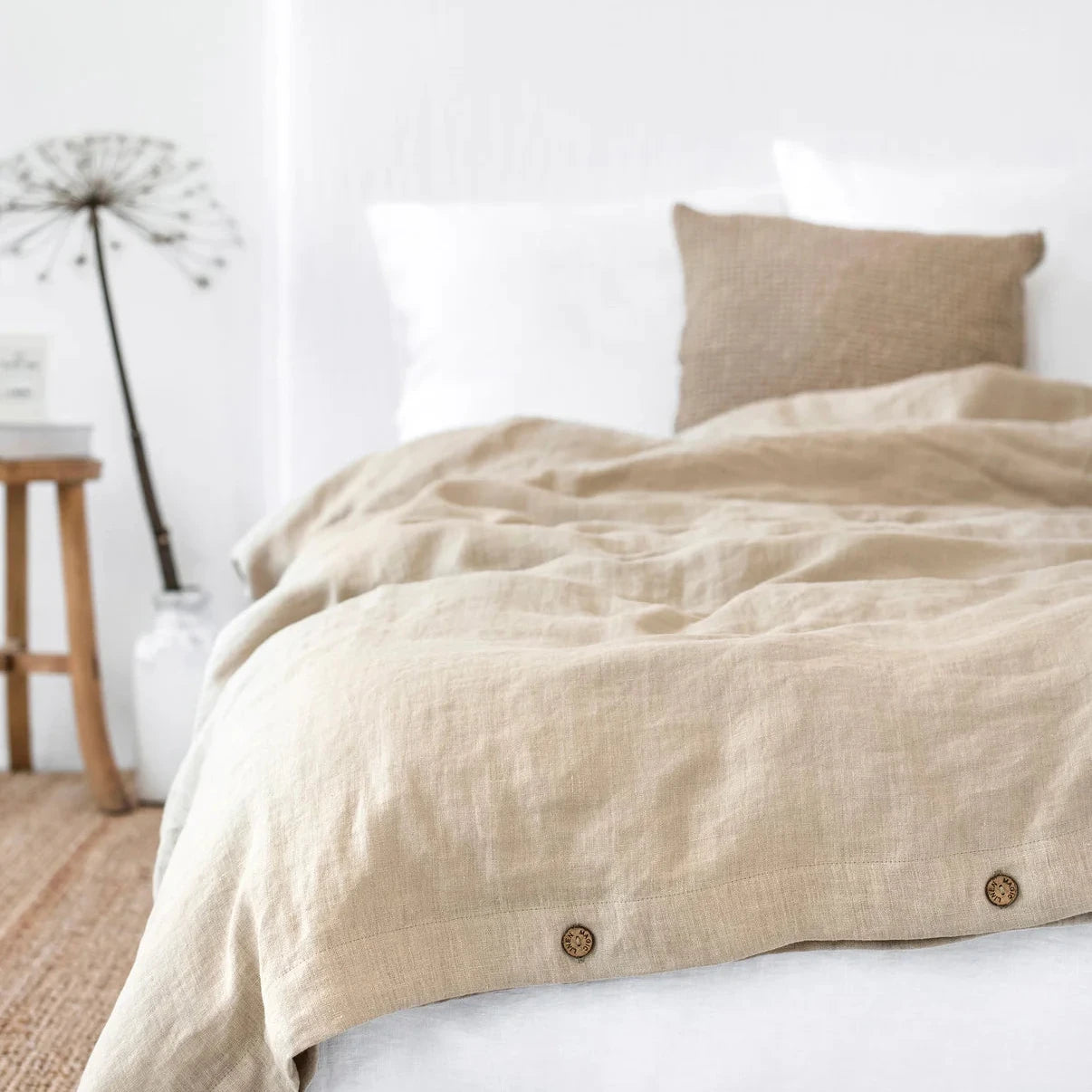 Natural linen Duvet Cover Queen