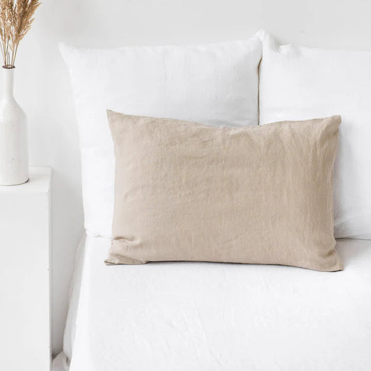 Natural Linen Pillowcase King