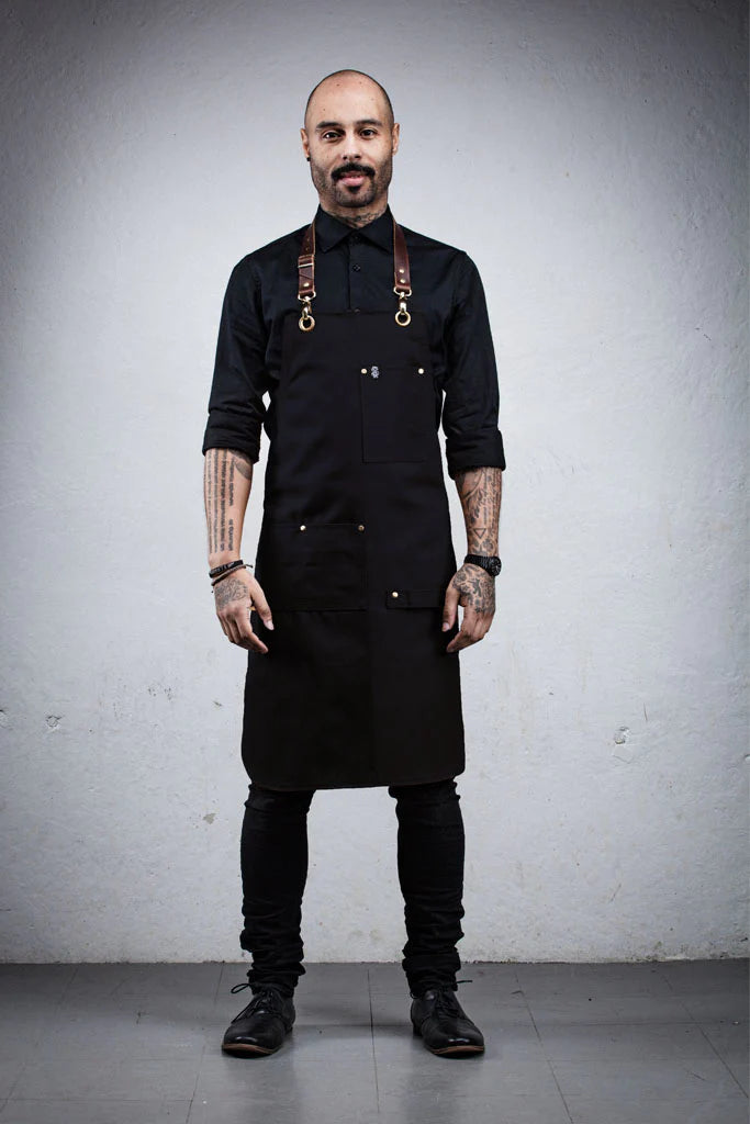 Canvas Bartender Apron - Black (34" Length)