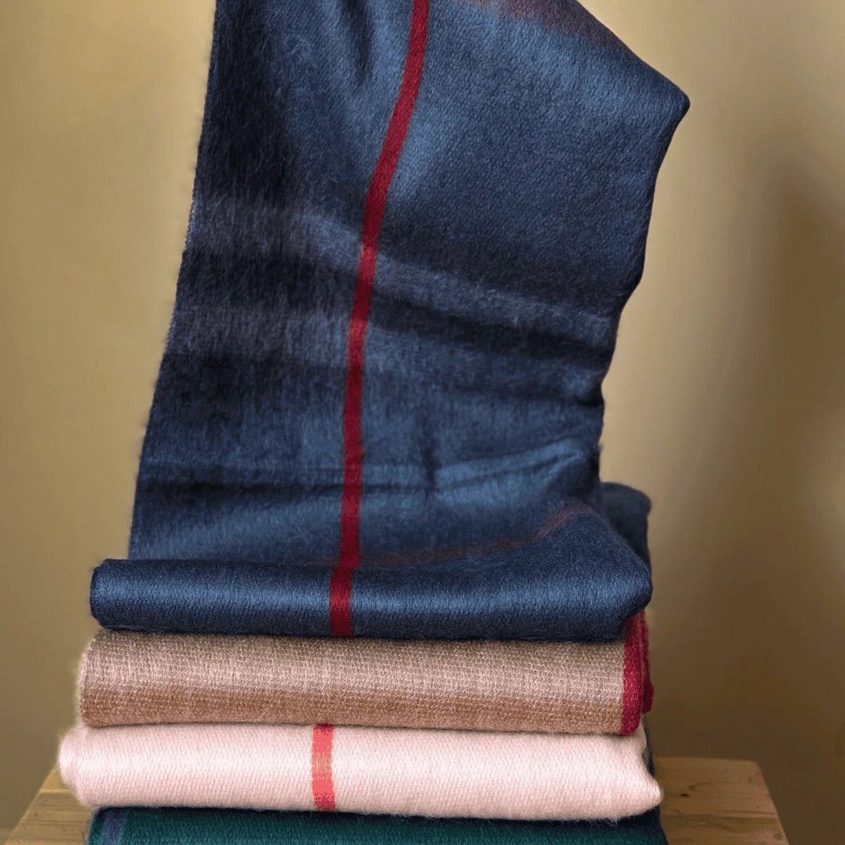 Stone Metro Plaid Alpaca Blanket Scarf