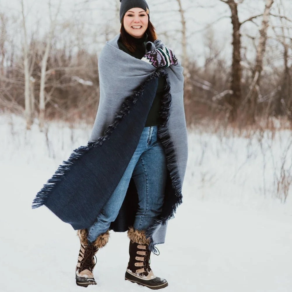 Stormy Seas Alpaca Throw Blanket
