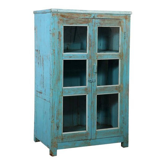 Bright Blue Teak Cabinet