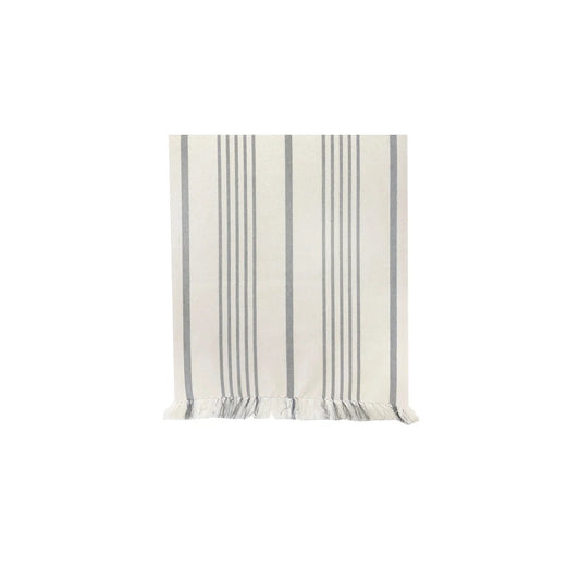 Soft stripe table runner grey