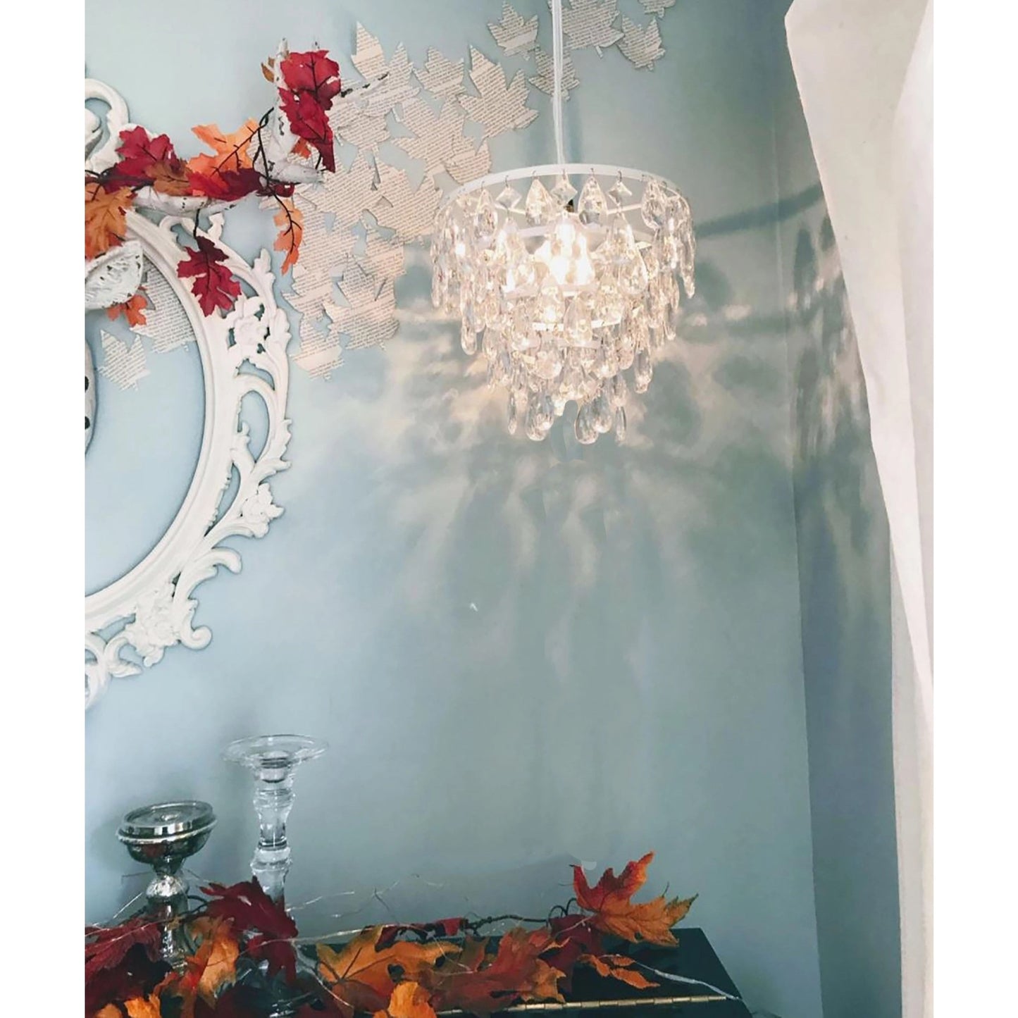 1 light dome clear plug in chandelier