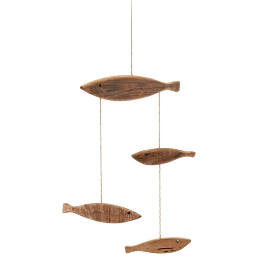 Fish wood mobile