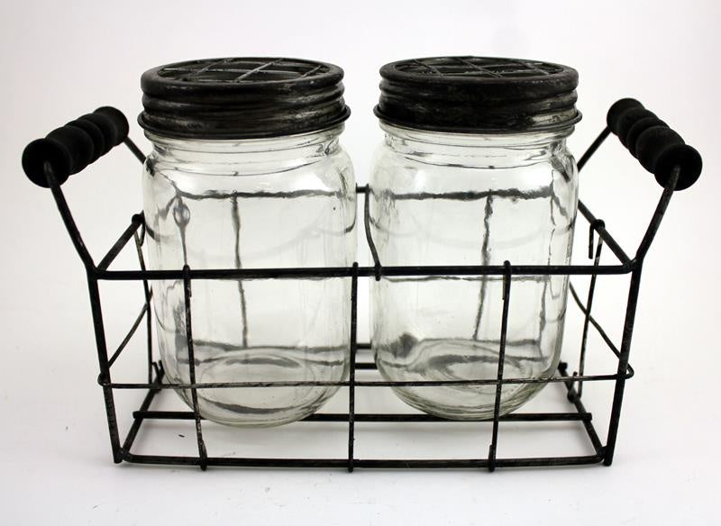 vintage flower vases s/2