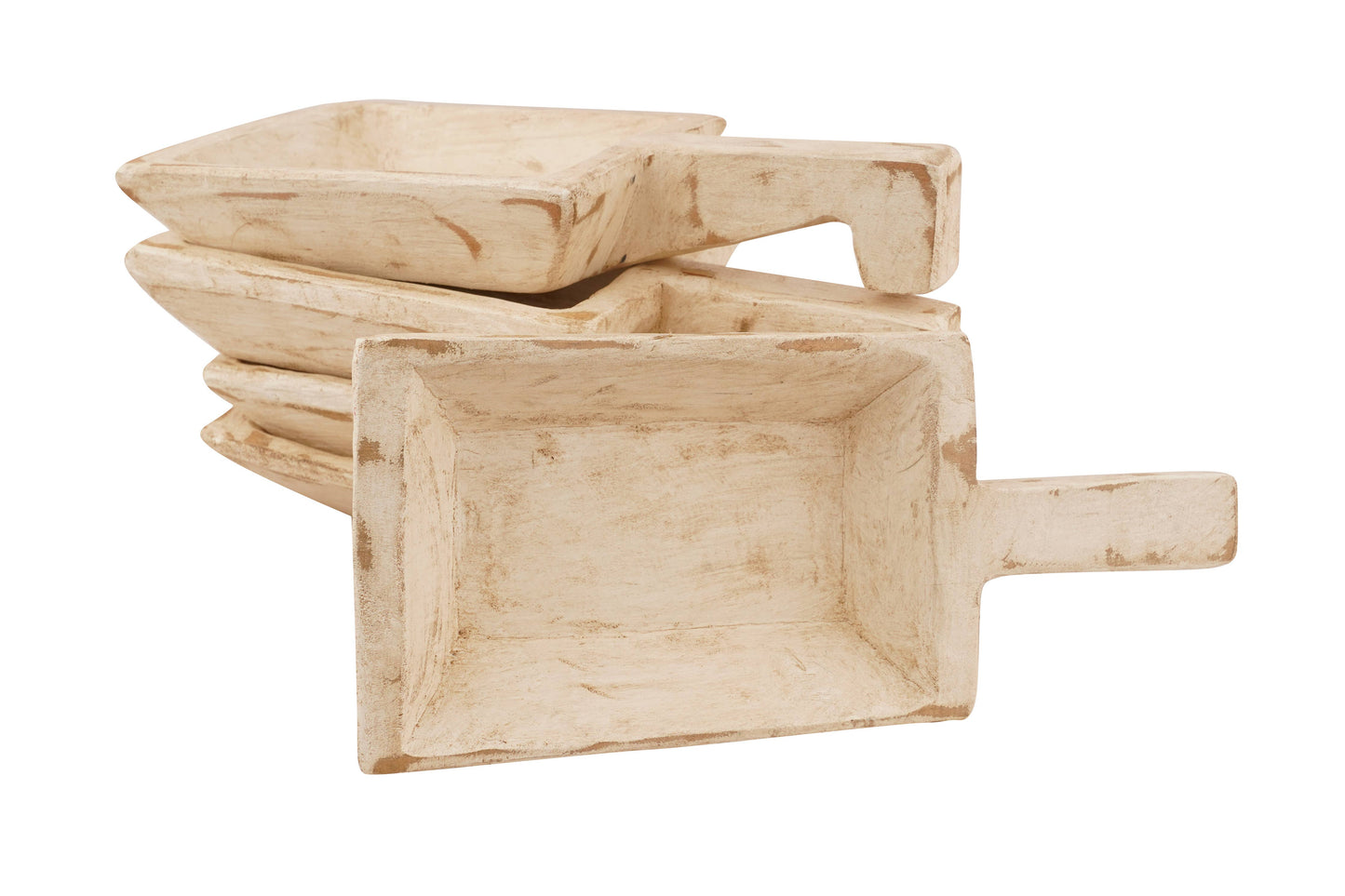 Wood Spoon 6x12" Antiqued White