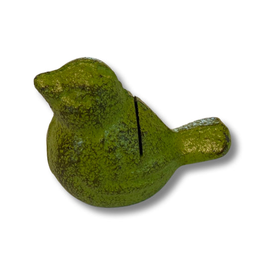 bird card holder green