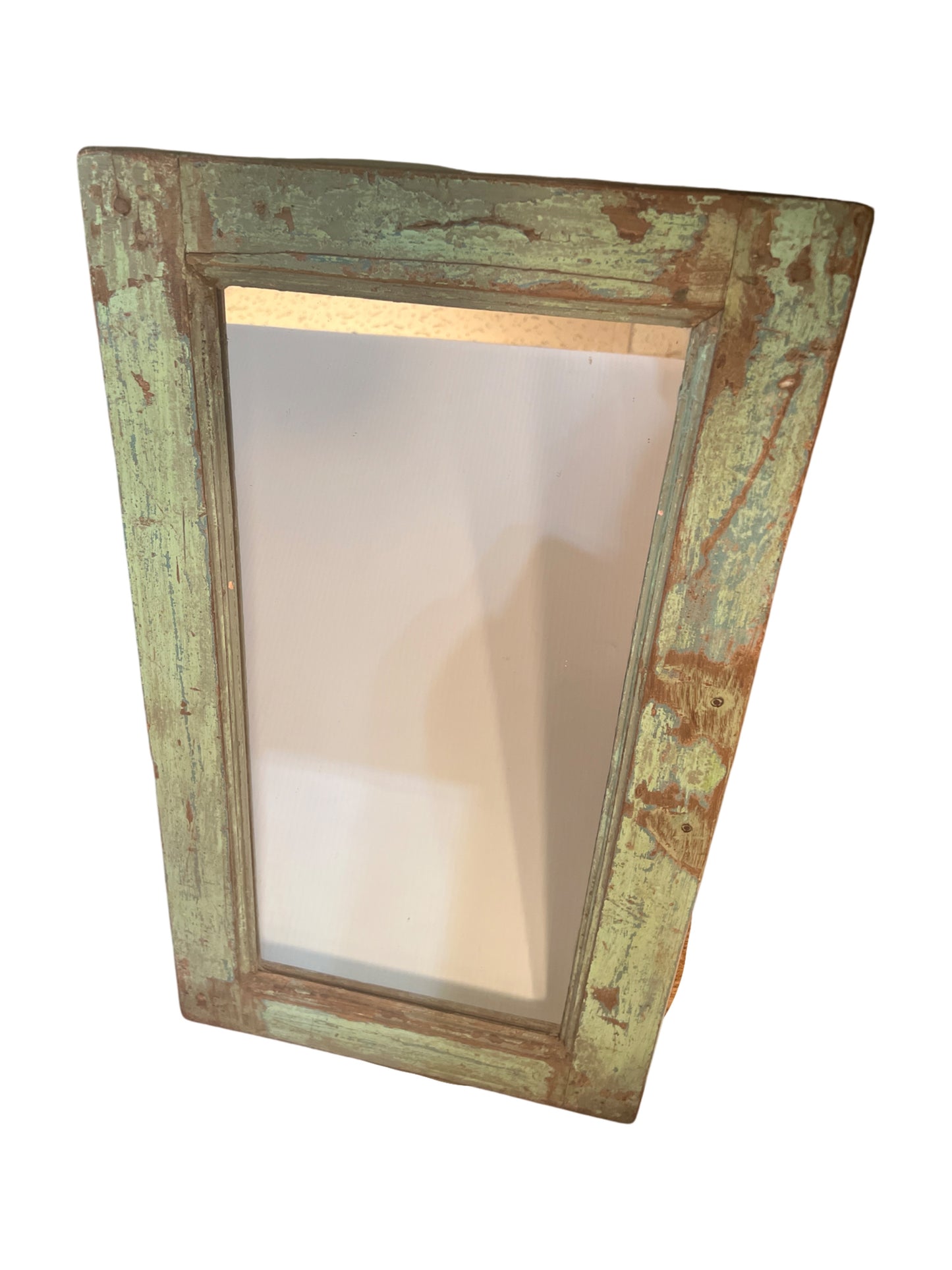 Teak framed mirror