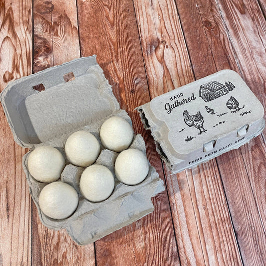 Half Dozen Felt Eggs Fresh Cream