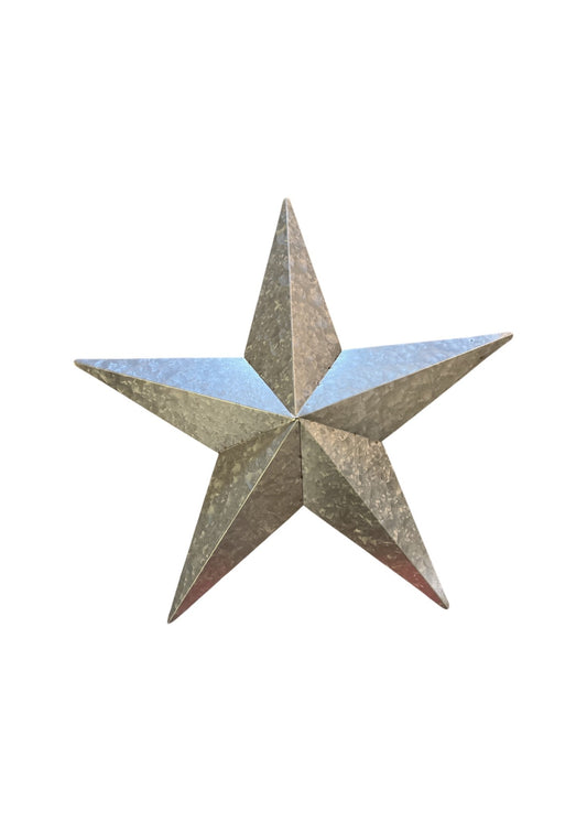 Galvanized star wall decor L