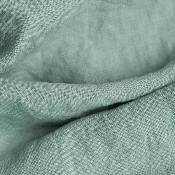 Sage green Linen flat sheet QUEEN