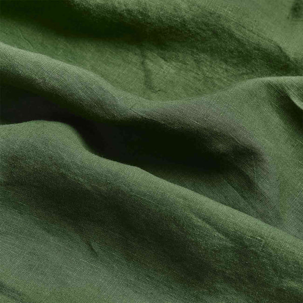 Forest Green Linen Flat Sheet King