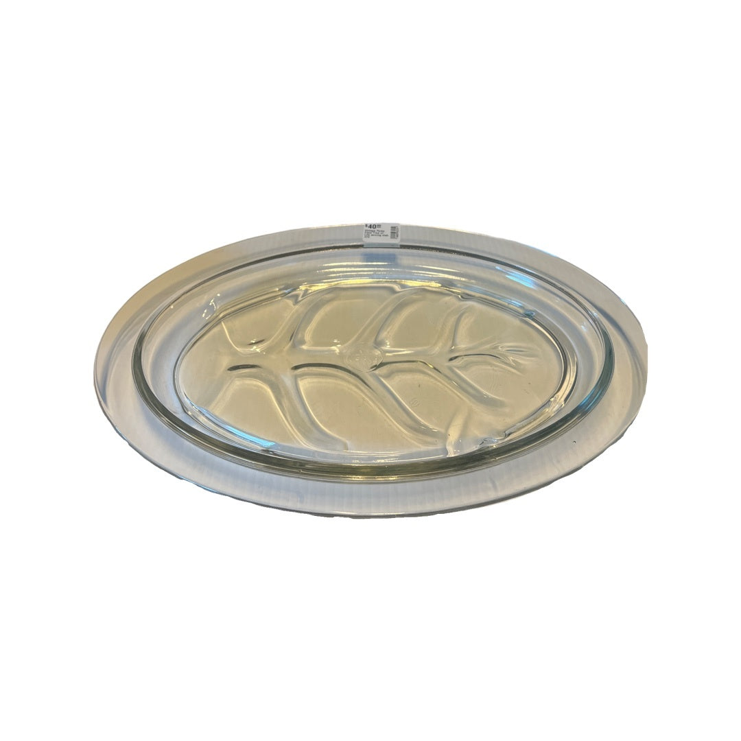 Vintage Pyrex Clear Tree of Life serving dish 372